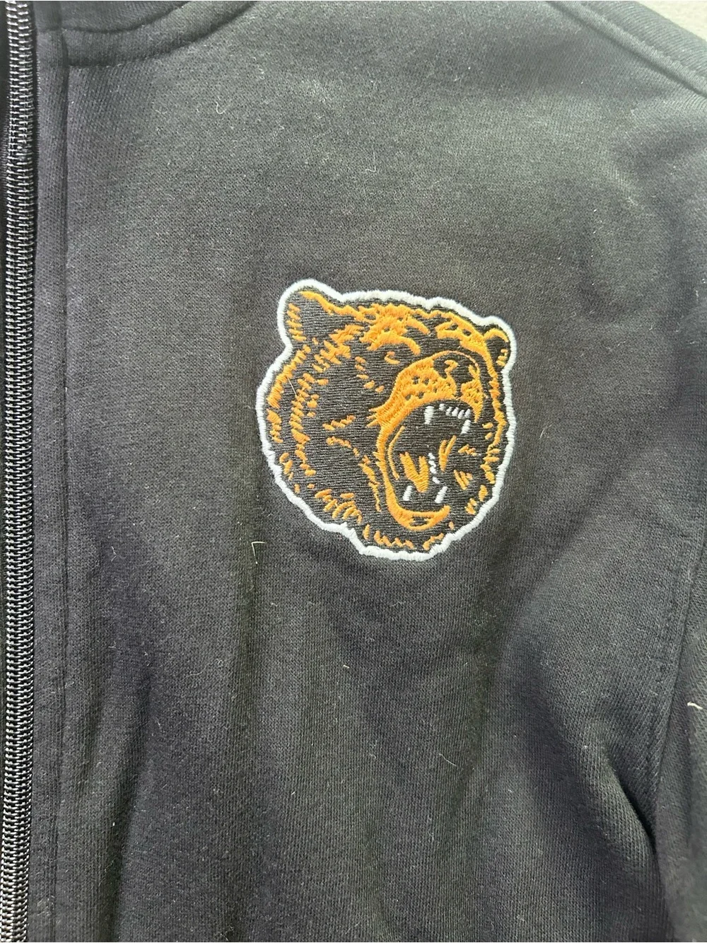 Old Navy Black Kids Full-Zip Jacket with Bear Patch
